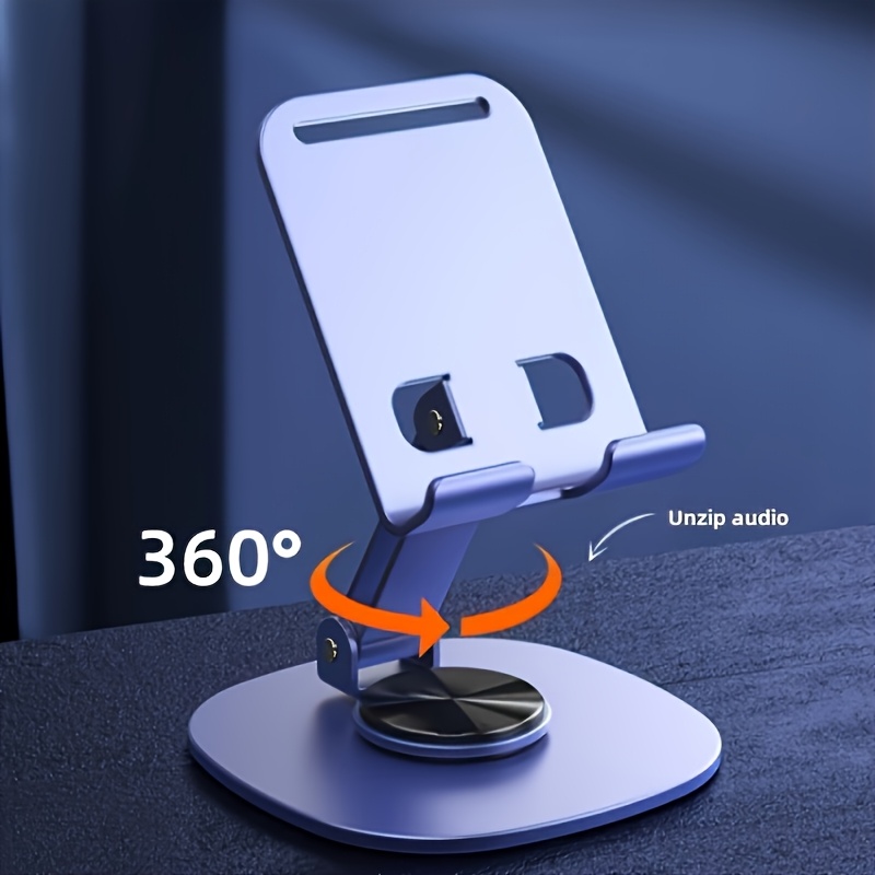 Desk Setup Gear - Penyangga Ponsel Lipat Logam Kokoh, 360