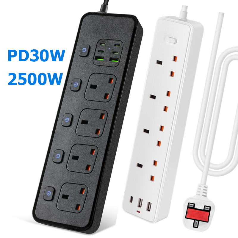 Strip daya soket listrik UK MY - Power Strip Flat ulasan dan harga