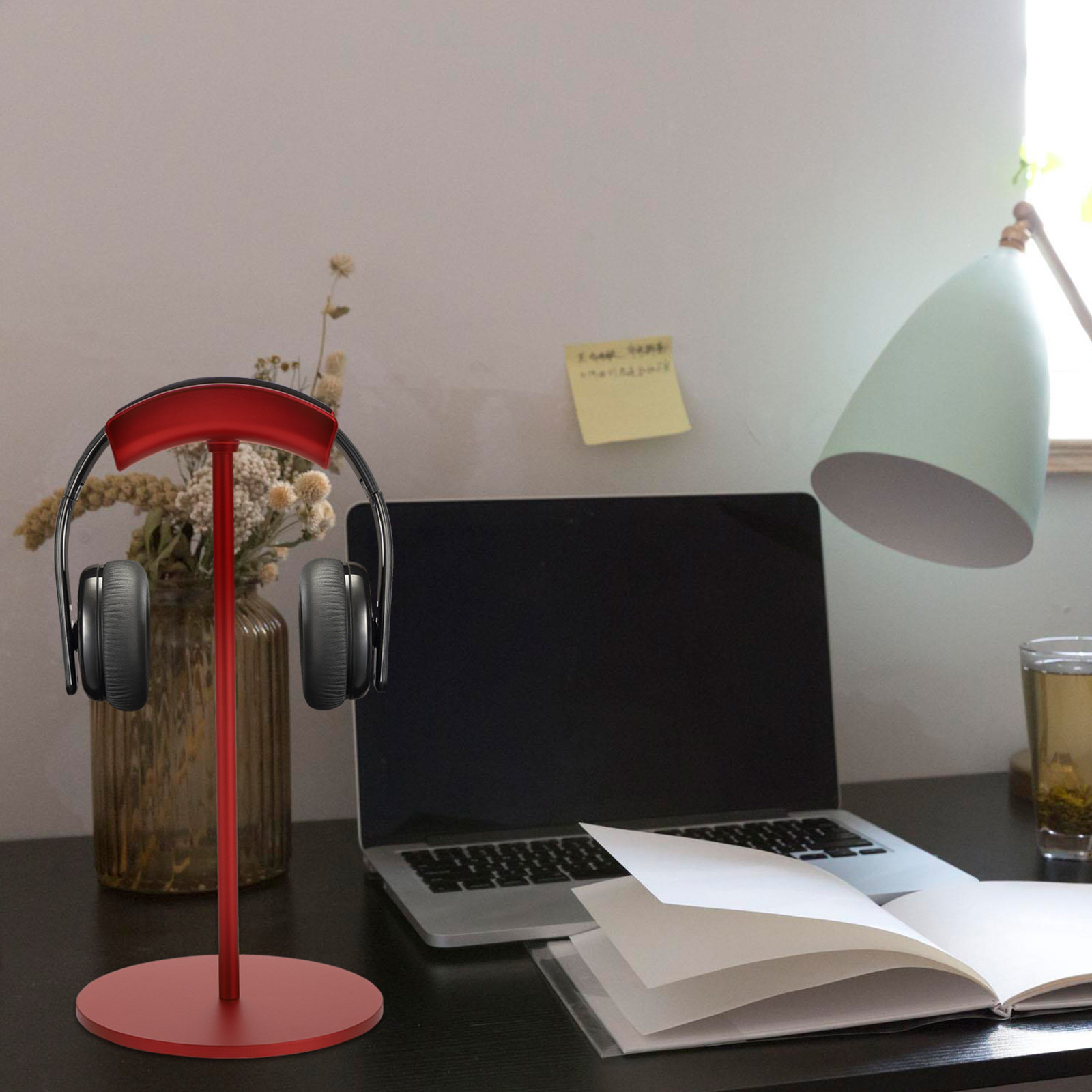 1 buah dudukan headset premium - Desk Setup Gaming And Work ulasan dan harga
