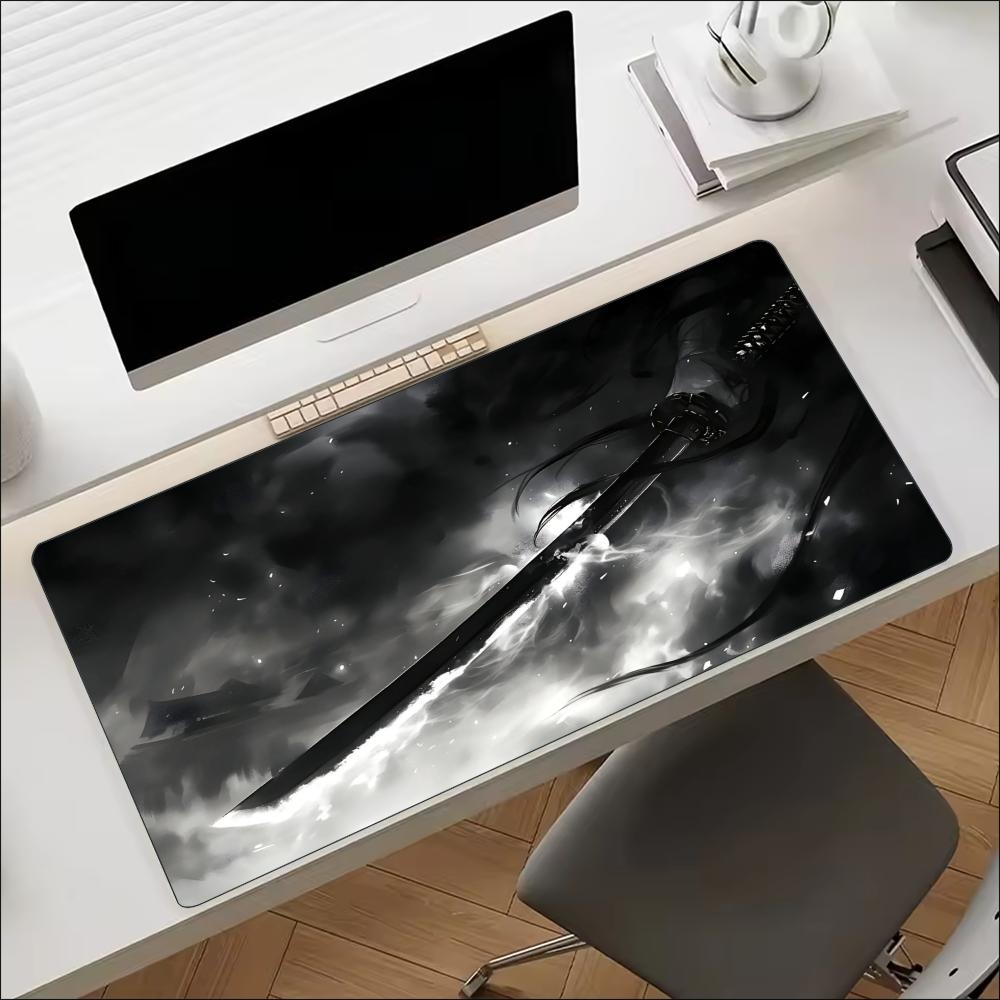 Alas Meja dengan Cetakan Pedan - Desk Setup Gaming And Work ulasan dan harga