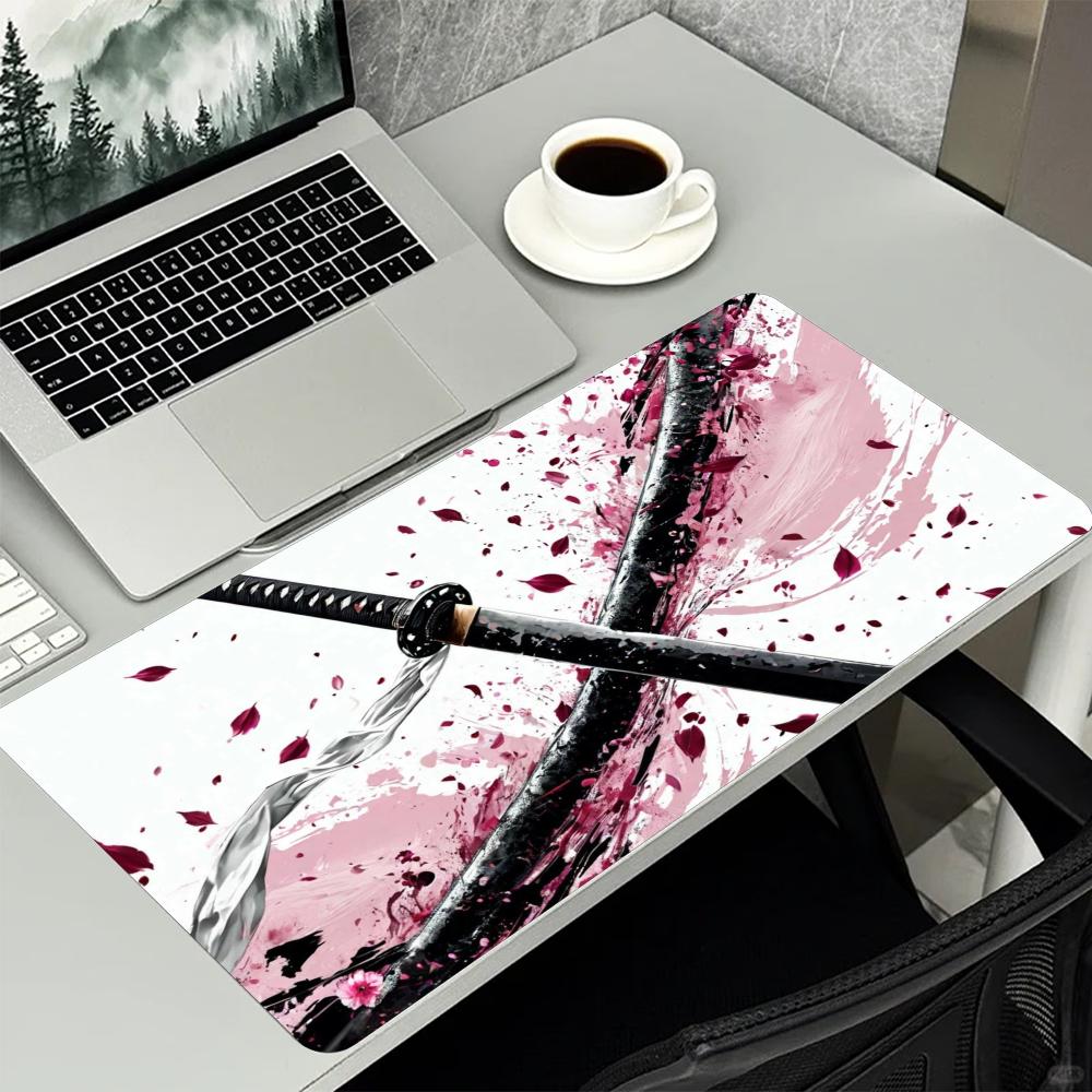 Alas Meja dengan Cetakan Pedan - Desk Setup Gaming And Work ulasan dan harga