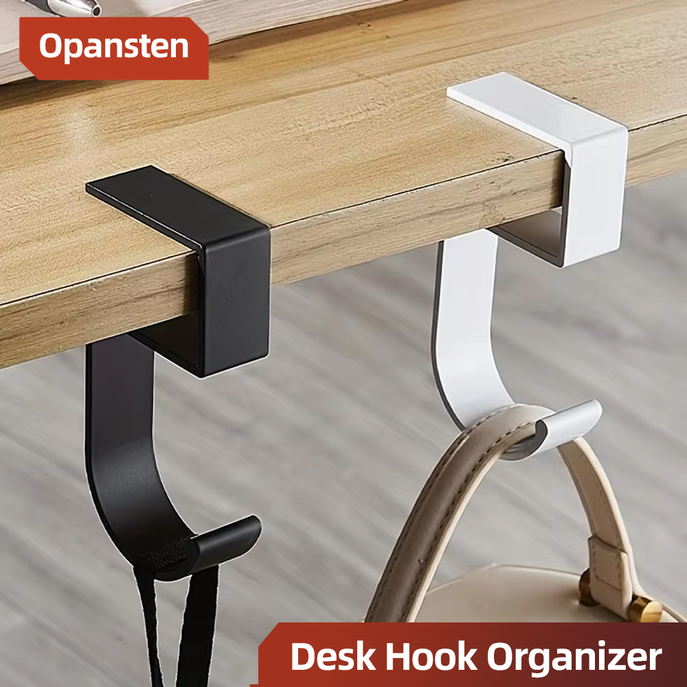 Pengatur Kait Meja Aluminium D - Desk Setup Black And White ulasan dan harga