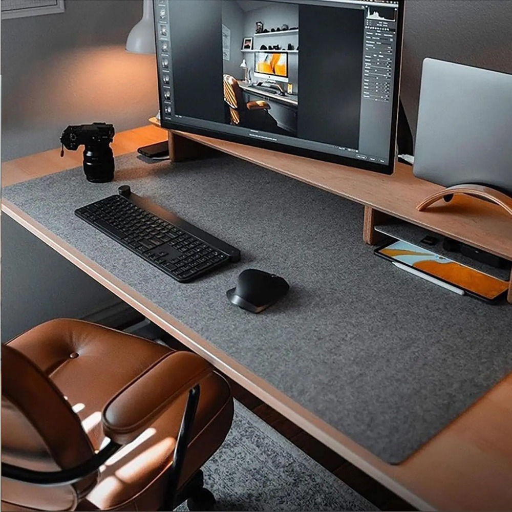 Alas Meja Felt untuk Komputer  - Desk Setup Cozy ulasan dan harga