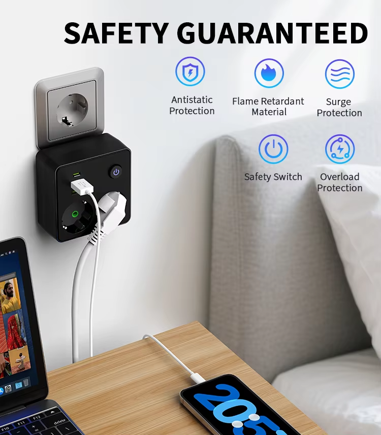 Stop Kontak Dinding Charger EU - Power Strip Flat ulasan dan harga