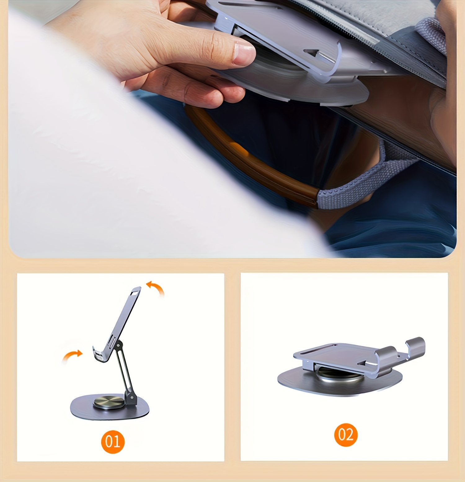 Penyangga Ponsel Lipat Logam K - Desk Setup Gear ulasan dan harga